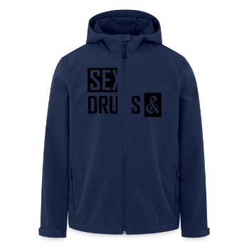 sex drugs & - Men’s Recycled Softshell Jacket by Stanley/Stella - navy - Front - AI Model Male 185 light (185cm)