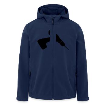Cordless Drill - Men’s Recycled Softshell Jacket by Stanley/Stella - navy - Front - AI Model Male 185 light (185cm)