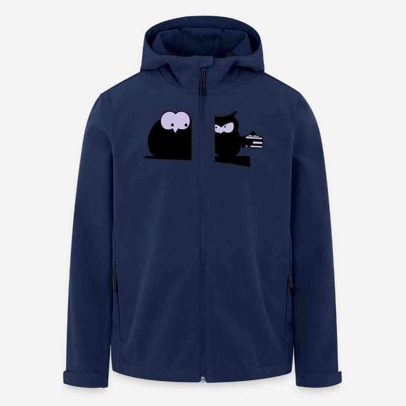 owls - Men’s Recycled Softshell Jacket by Stanley/Stella - navy