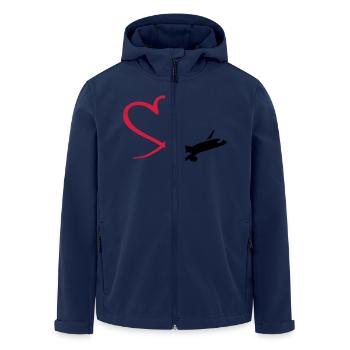 Flugzeug - Recycelte Männer Softshell-Jacke von Stanley/Stella - Navy - Vorne - AI Model Male 185 light (185cm)