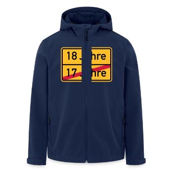 18. Geburtstag - Recycelte Männer Softshell-Jacke von Stanley/Stella - Navy - Vorne - AI Model Male 185 light (185cm)