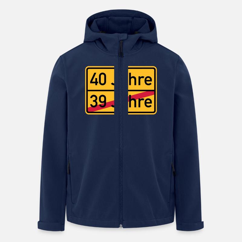 40. Geburtstag - Recycelte Männer Softshell-Jacke von Stanley/Stella - Navy