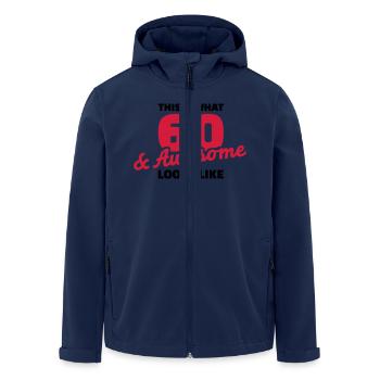 60 Birthday - Men’s Recycled Softshell Jacket by Stanley/Stella - navy - Front - AI Model Male 185 light (185cm)