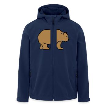Bär - Recycelte Männer Softshell-Jacke von Stanley/Stella - Navy - Vorne - AI Model Male 185 light (185cm)