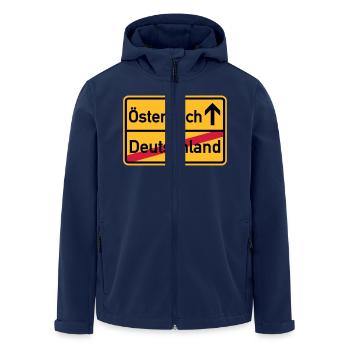 Österreich - Recycelte Männer Softshell-Jacke von Stanley/Stella - Navy - Vorne - AI Model Male 185 light (185cm)
