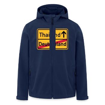 Thailand - Recycelte Männer Softshell-Jacke von Stanley/Stella - Navy - Vorne - AI Model Male 185 light (185cm)
