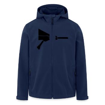 Tir à la corde - Veste softshell homme en polyester recyclé Stanley/Stella - marine - Devant - AI Model Male 185 light (185cm)