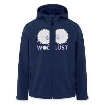 Woll Lust - Recycelte Männer Softshell-Jacke von Stanley/Stella - Navy - Vorne - AI Model Male 185 light (185cm)