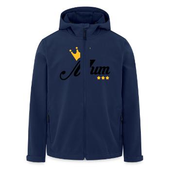 Maman / Fête des Mère / Enfant / Mere / Bébé - Veste softshell homme en polyester recyclé Stanley/Stella - marine - Devant - AI Model Male 185 light (185cm)