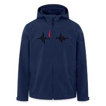 Eule - Recycelte Männer Softshell-Jacke von Stanley/Stella - Navy - Vorne - AI Model Male 185 light (185cm)