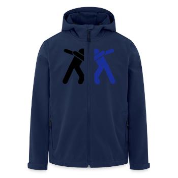 dabbing team man - Recycelte Männer Softshell-Jacke von Stanley/Stella - Navy - Vorne - AI Model Male 185 light (185cm)