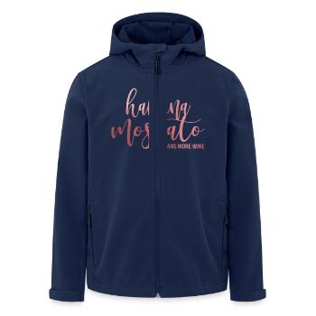 Wine - Men’s Recycled Softshell Jacket by Stanley/Stella - navy - Front - AI Model Male 185 light (185cm)