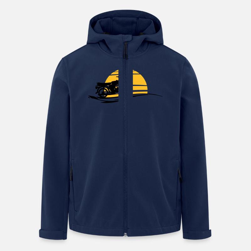 Fahrzeug - Simson Sonne - Recycelte Männer Softshell-Jacke von Stanley/Stella - Navy