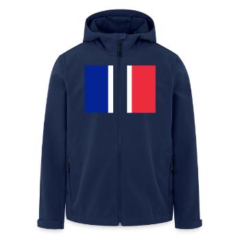 Drapeau français / French flag - Veste softshell homme en polyester recyclé Stanley/Stella - marine - Devant - AI Model Male 185 light (185cm)