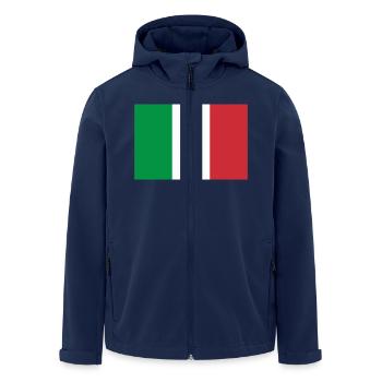 Drapeau Italie / Italian flag - Veste softshell homme en polyester recyclé Stanley/Stella - marine - Devant - AI Model Male 185 light (185cm)