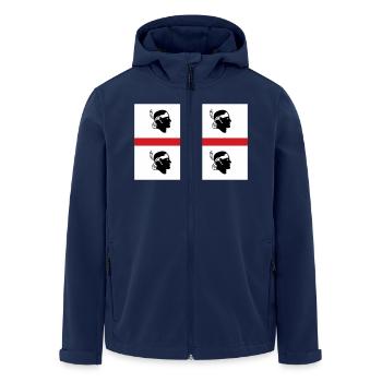Flagge Sardinien - Recycelte Männer Softshell-Jacke von Stanley/Stella - Navy - Vorne - AI Model Male 185 light (185cm)
