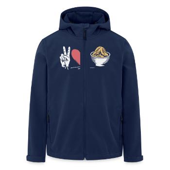 Lustiger Spruch für Foodies - Recycelte Männer Softshell-Jacke von Stanley/Stella - Navy - Vorne - AI Model Male 185 light (185cm)