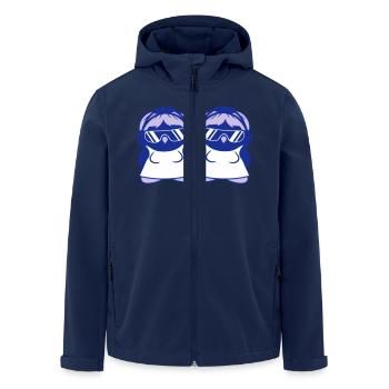 Pinguin DJ Girl Frauen Kopfhörer Sonnenbrille Team - Recycelte Männer Softshell-Jacke von Stanley/Stella - Navy - Vorne - AI Model Male 185 light (185cm)