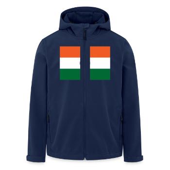 Indien - Recycelte Männer Softshell-Jacke von Stanley/Stella - Navy - Vorne - AI Model Male 185 light (185cm)