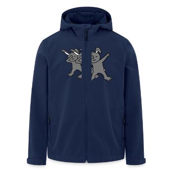 3 lapins Dabbing Dab Danse Pose Danse Fête Célébrer - Veste softshell homme en polyester recyclé Stanley/Stella - marine - Devant - AI Model Male 185 light (185cm)