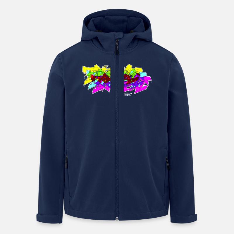 Spectrum Graffiti - Recycelte Männer Softshell-Jacke von Stanley/Stella - Navy