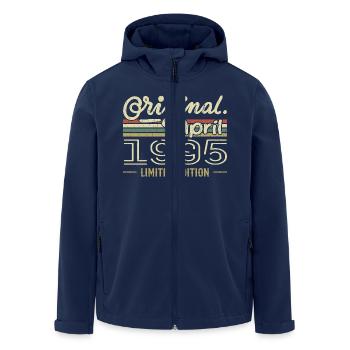 April 1995 30th Anniversary Gift April 1995 - Men’s Recycled Softshell Jacket by Stanley/Stella - navy - Front - AI Model Male 185 light (185cm)