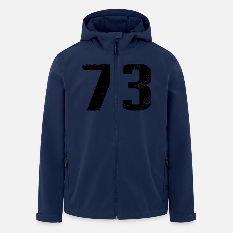 73 Zahl Trikot - Recycelte Männer Softshell-Jacke von Stanley/Stella - Navy