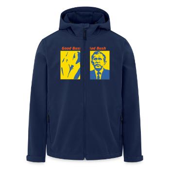 Good Bush - Bad Bush - Recycelte Männer Softshell-Jacke von Stanley/Stella - Navy - Vorne - AI Model Male 185 light (185cm)