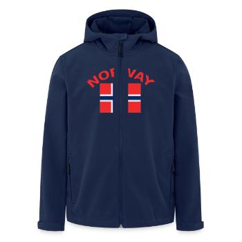 Norway - Men’s Recycled Softshell Jacket by Stanley/Stella - navy - Front - AI Model Male 185 light (185cm)