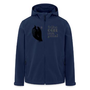 Les lève-tôt peuvent me fois - Veste softshell homme en polyester recyclé Stanley/Stella - marine - Devant - AI Model Male 185 light (185cm)