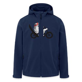 Motorcyclists sheep - Men’s Recycled Softshell Jacket by Stanley/Stella - navy - Front - AI Model Male 185 light (185cm)