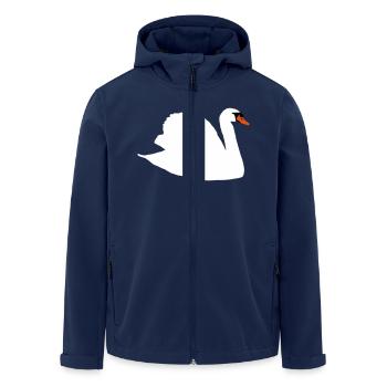 schwan - Recycelte Männer Softshell-Jacke von Stanley/Stella - Navy - Vorne - AI Model Male 185 light (185cm)