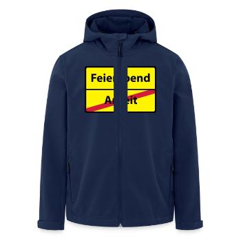 Arbeit Feierabend - Recycelte Männer Softshell-Jacke von Stanley/Stella - Navy - Vorne - AI Model Male 185 light (185cm)