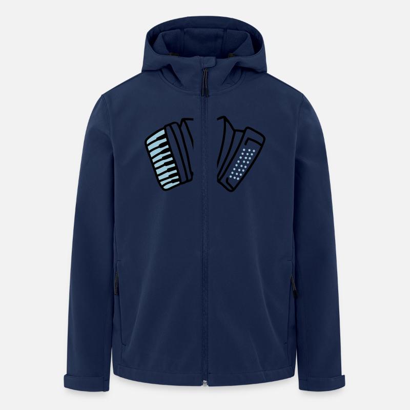 accordeon - Veste softshell homme en polyester recyclé Stanley/Stella - marine