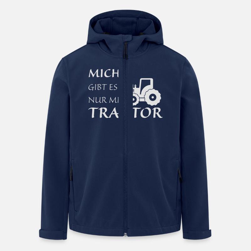 Nur mit Traktor - Recycelte Männer Softshell-Jacke von Stanley/Stella - Navy