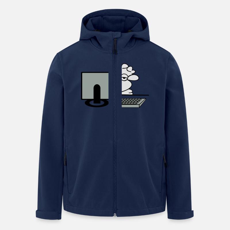 Computerschaf - Recycelte Männer Softshell-Jacke von Stanley/Stella - Navy