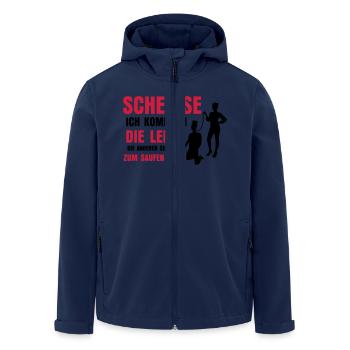 SCHEISSE ICH KOMM AN DIE - Recycelte Männer Softshell-Jacke von Stanley/Stella - Navy - Vorne - AI Model Male 185 light (185cm)