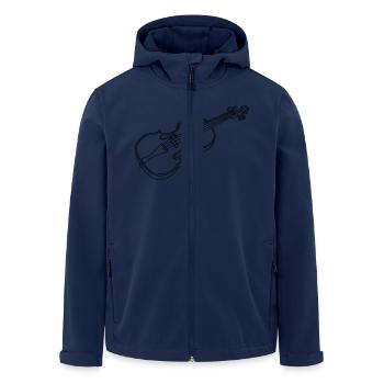 Violine / Geige - Recycelte Männer Softshell-Jacke von Stanley/Stella - Navy - Vorne - AI Model Male 185 light (185cm)