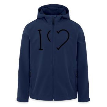 I Love - Recycelte Männer Softshell-Jacke von Stanley/Stella - Navy - Vorne - AI Model Male 185 light (185cm)