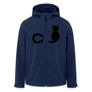 Unendlichkeit Katze - Recycelte Männer Softshell-Jacke von Stanley/Stella - Navy - Vorne - AI Model Male 185 light (185cm)