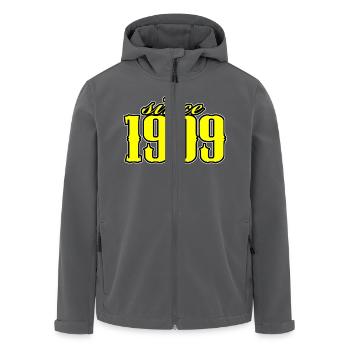 since 1909 (yellow) - Recycelte Männer Softshell-Jacke von Stanley/Stella - Anthrazit - Vorne - AI Model Male 185 light (185cm)