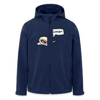 looser - Men’s Recycled Softshell Jacket by Stanley/Stella - navy - Front - AI Model Male 185 light (185cm)