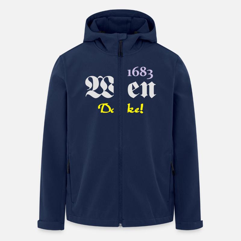1683 Wien - Danke (3) - Recycelte Männer Softshell-Jacke von Stanley/Stella - Navy
