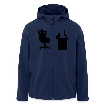 Boss relax - Recycelte Männer Softshell-Jacke von Stanley/Stella - Navy - Vorne - AI Model Male 185 light (185cm)