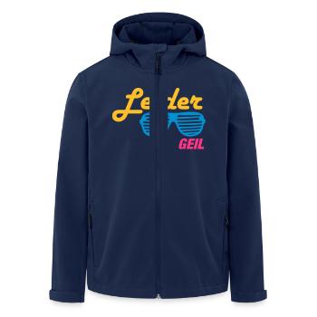 Leider Geil - Recycelte Männer Softshell-Jacke von Stanley/Stella - Navy - Vorne - AI Model Male 185 light (185cm)