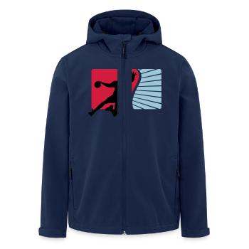 handball - Men’s Recycled Softshell Jacket by Stanley/Stella - navy - Front - AI Model Male 185 light (185cm)