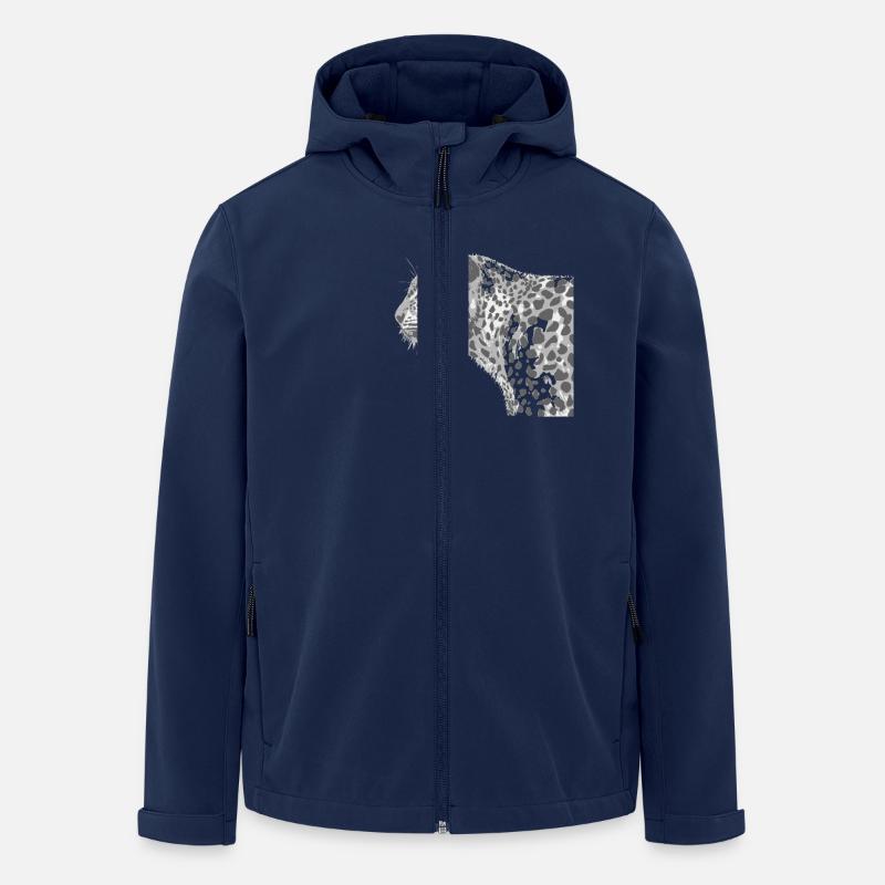 leopard - Recycelte Männer Softshell-Jacke von Stanley/Stella - Navy