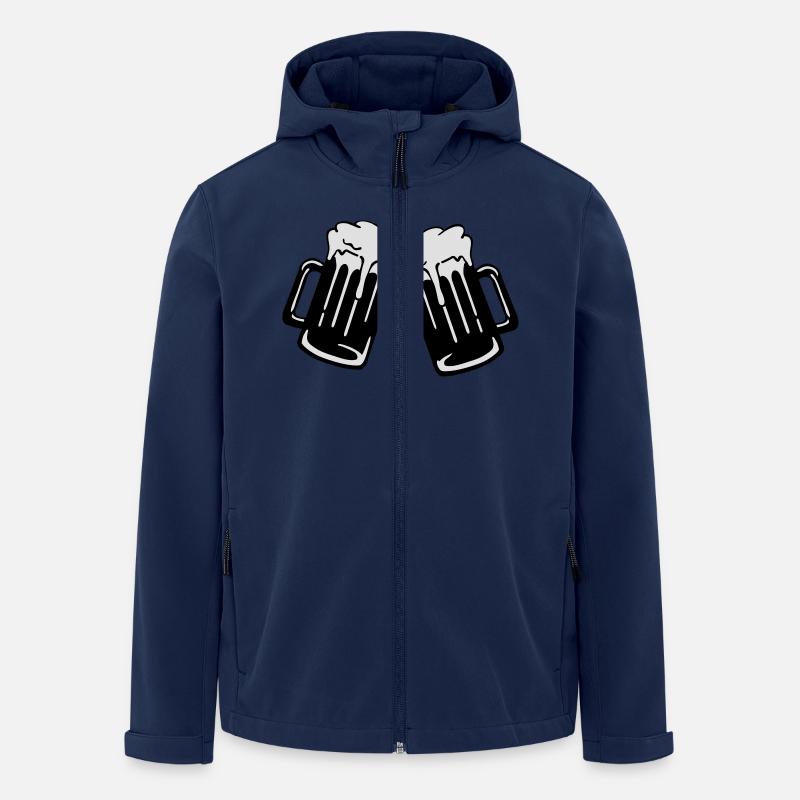 bier_prost__f2 - Recycelte Männer Softshell-Jacke von Stanley/Stella - Navy