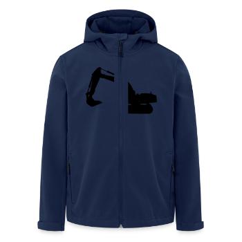 digger truck construction machine - Men’s Recycled Softshell Jacket by Stanley/Stella - navy - Front - AI Model Male 185 light (185cm)