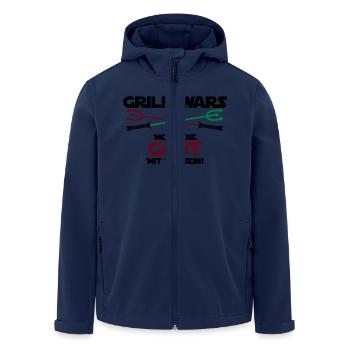Grill Wars glow three colors - Men’s Recycled Softshell Jacket by Stanley/Stella - navy - Front - AI Model Male 185 light (185cm)